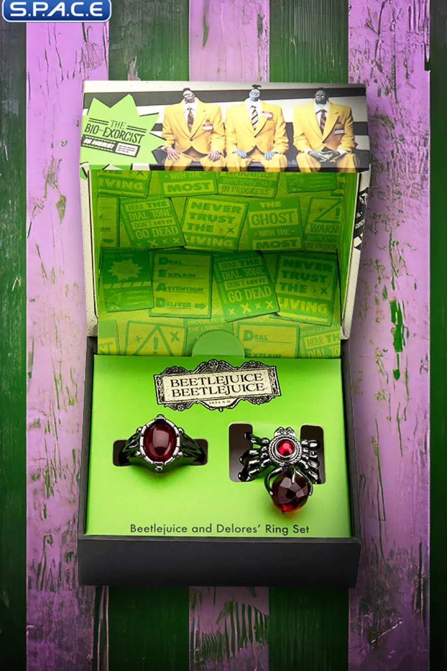 Beetlejuice and Dolores' Ring Set