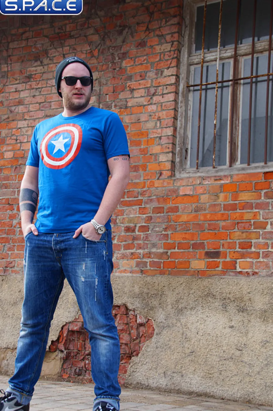 Captain America Logo T-Shirt blue