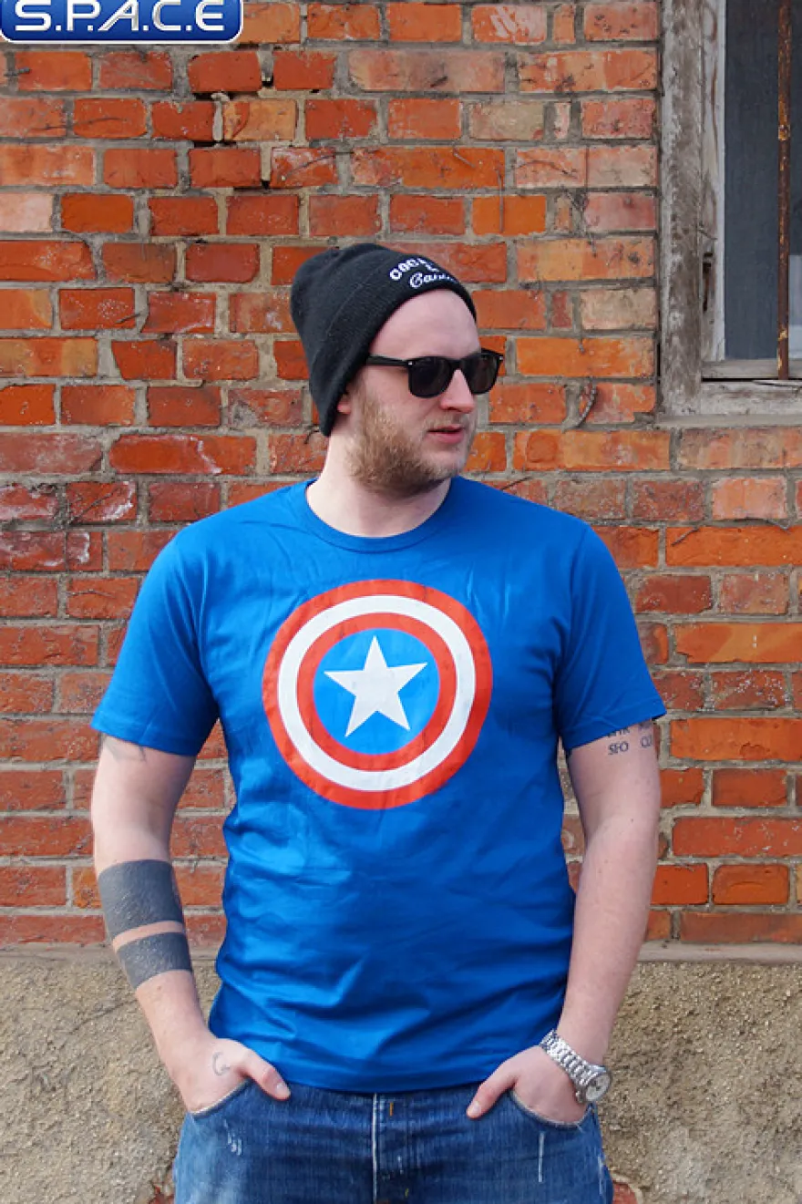 Captain America Logo T-Shirt blue