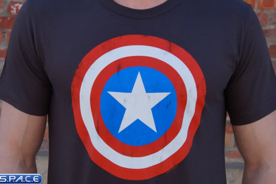 Captain America Logo T-Shirt brown