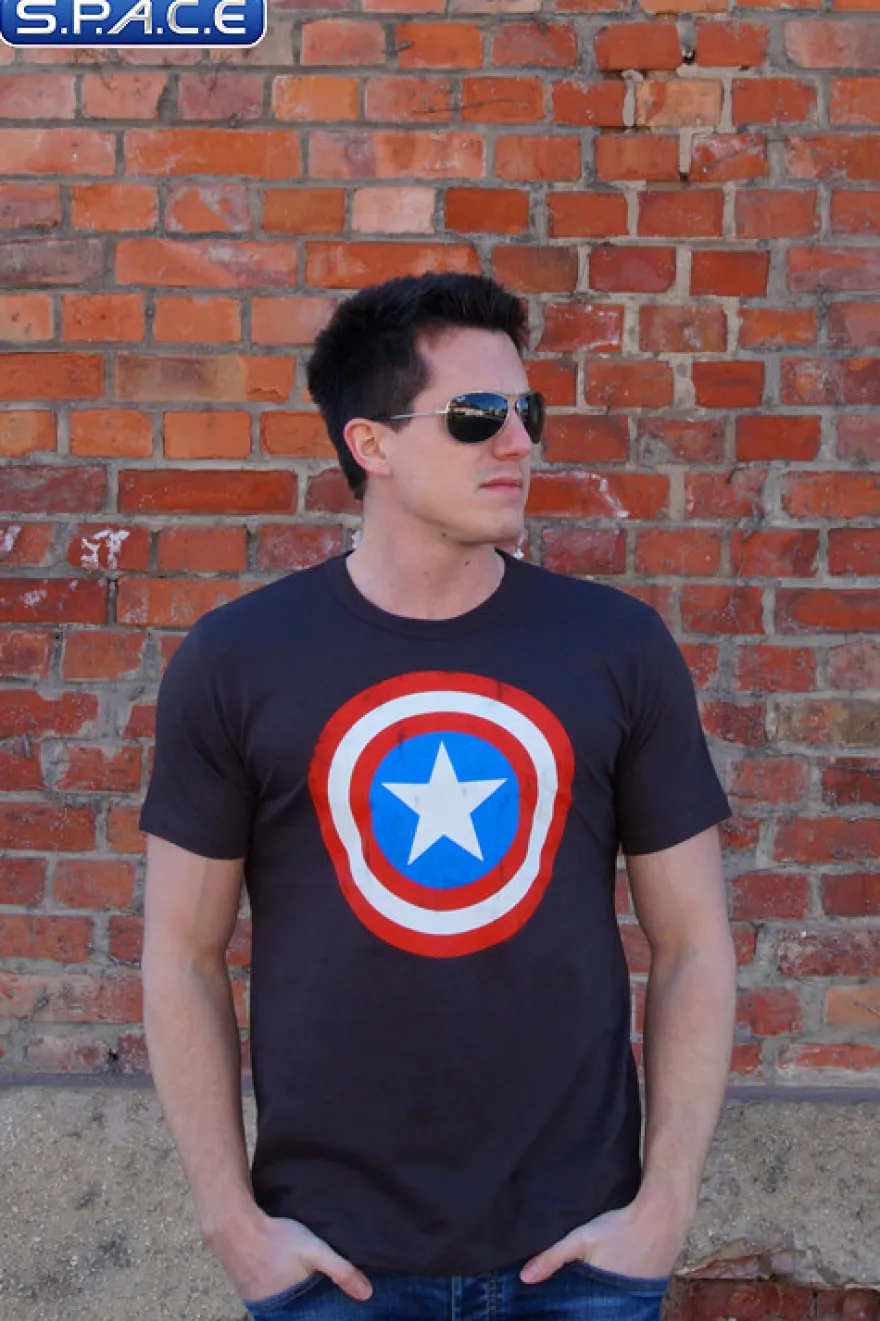 Captain America Logo T-Shirt brown