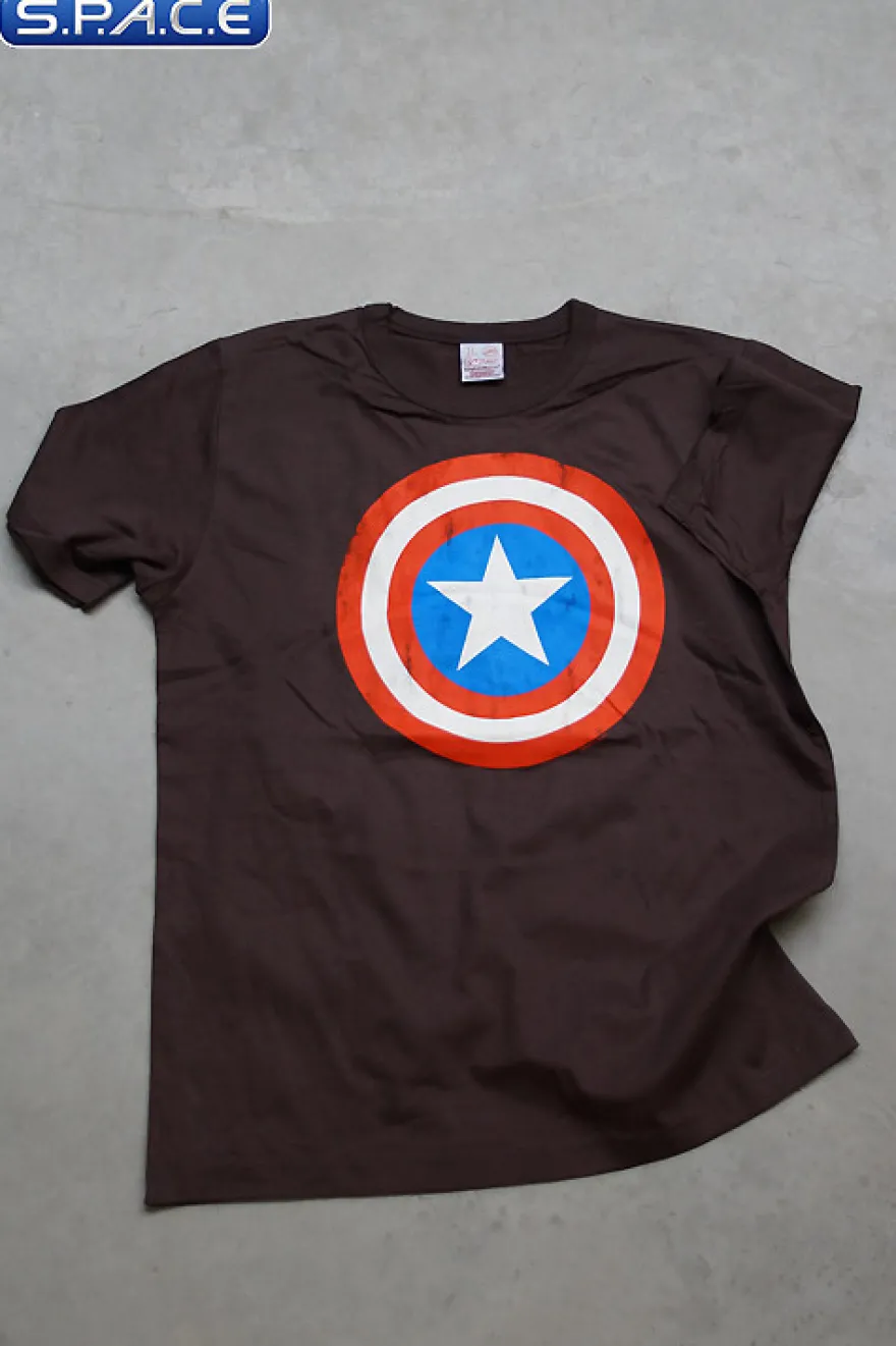 Captain America Logo T-Shirt brown