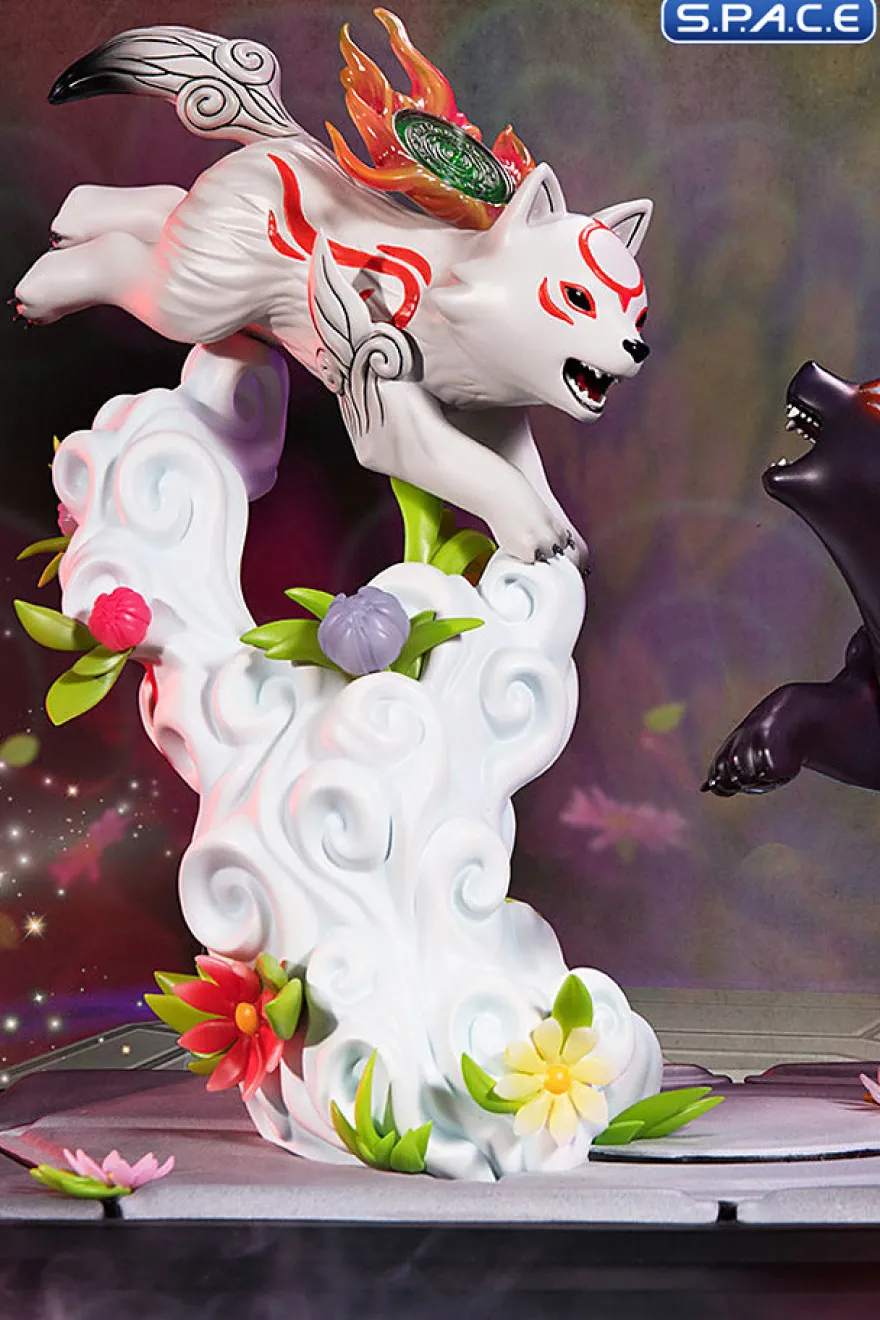 Chibiterasu vs. Dark Chibiterasu & Possessed Kuni Statue