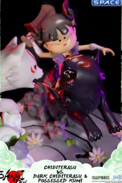 Chibiterasu vs. Dark Chibiterasu & Possessed Kuni Statue