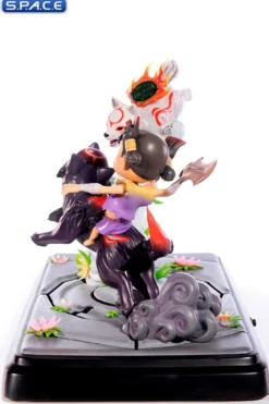 Chibiterasu vs. Dark Chibiterasu & Possessed Kuni Statue