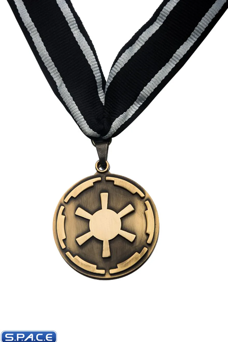 Client Cog Medallion, Beskar Credit Pin & Mythosaur Pendant Necklace Set