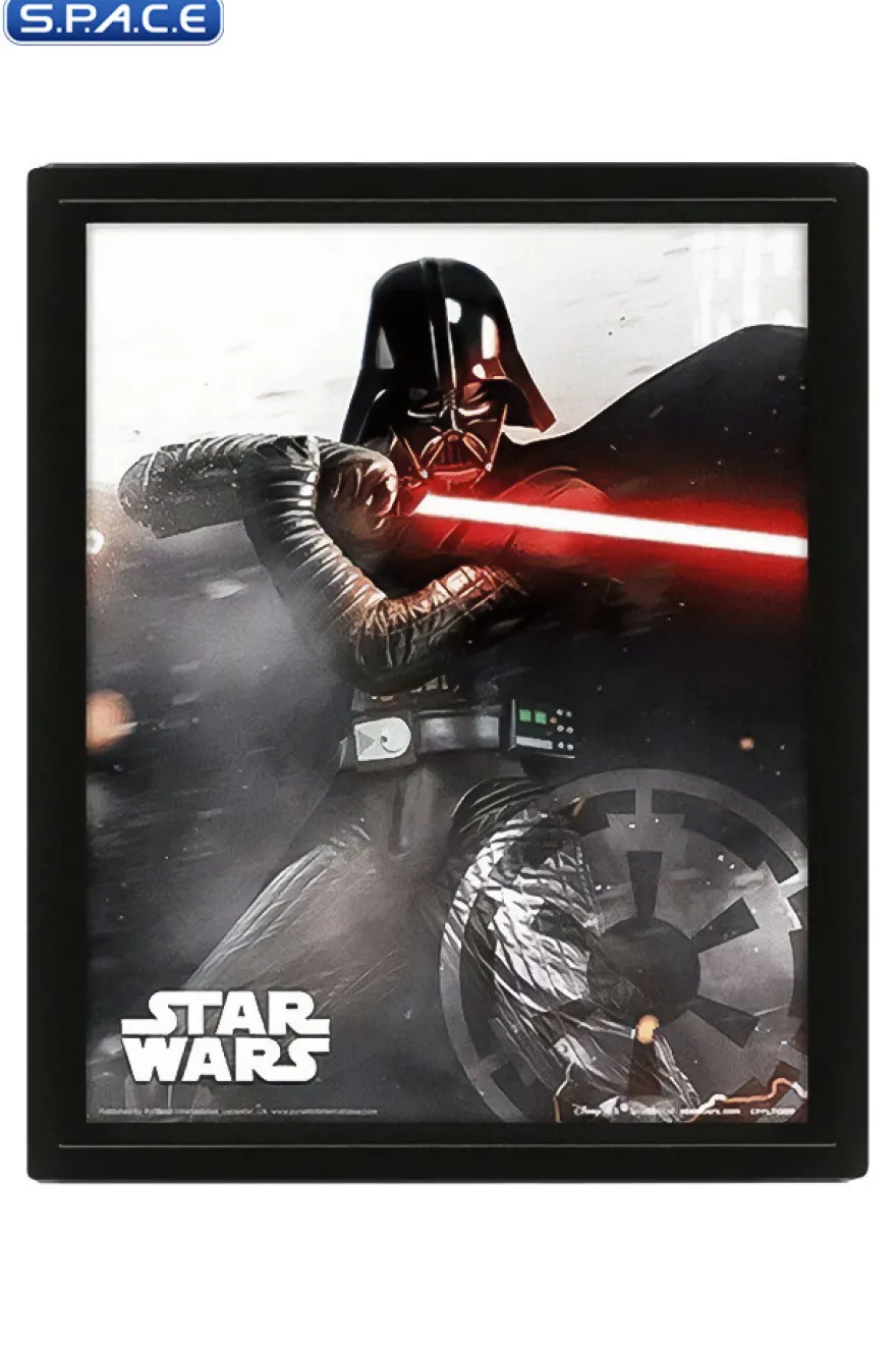 Darth Vader vs. Luke Skywalker framed 3D Lenticular Poster
