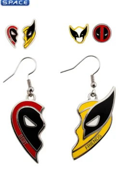 Deadool and Wolverine Mismatch Earring Set