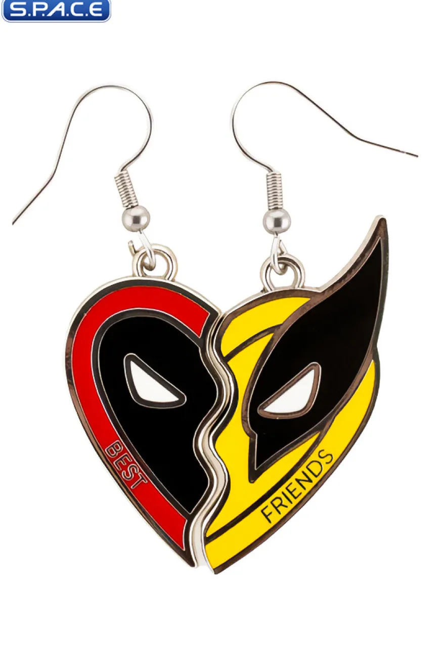 Deadool and Wolverine Mismatch Earring Set
