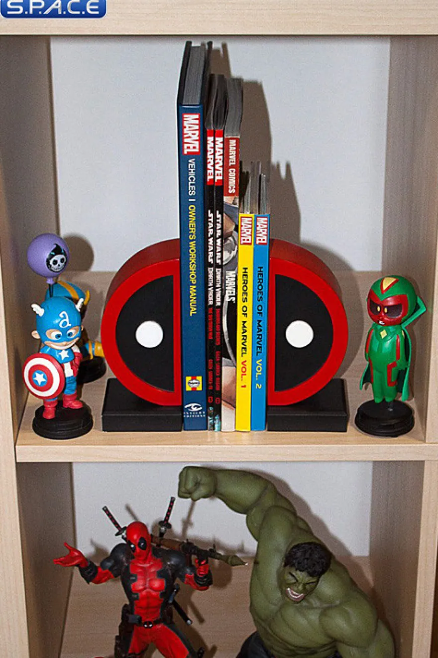 Deadpool Logo Bookends