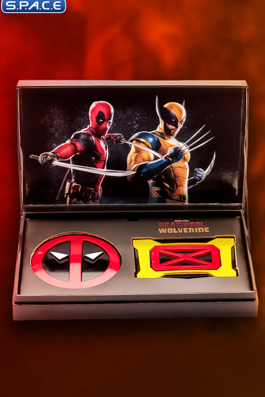 Deadpool & Wolverine Belt Buckle Pin Set