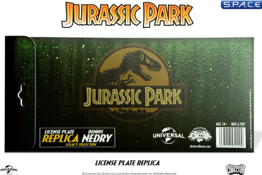 1:1 Dennis Nedry License Plate