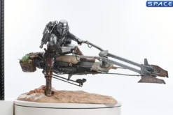 Din Djarin & Grogu on Speeder Bike Premier Collection Statue