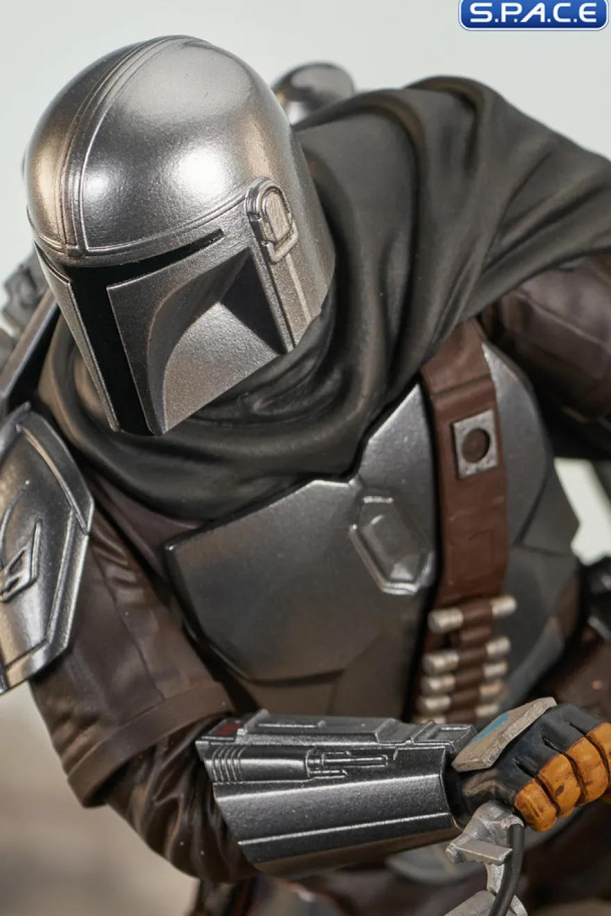 Din Djarin & Grogu on Speeder Bike Premier Collection Statue