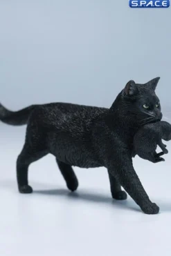 Domestic Cat with Kitten Statue