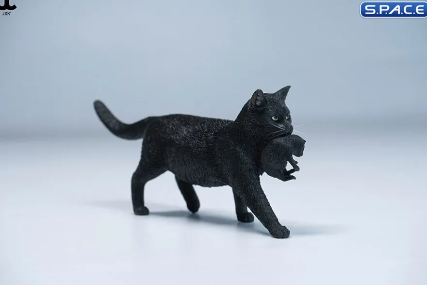 Domestic Cat with Kitten Statue