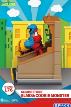 Elmo & Cookie Monster Diorama Stage 176 (Sesame Street)