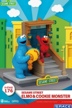 Elmo & Cookie Monster Diorama Stage 176 (Sesame Street)