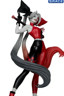 Harley Quinn red, white & black Statue by Alex Garner