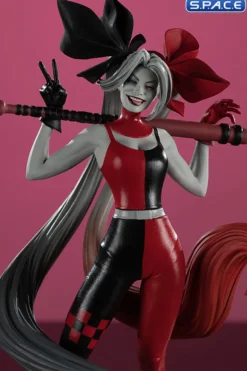 Harley Quinn red, white & black Statue by Alex Garner