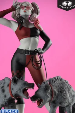 Harley Quinn red, white & black Statue by Jenny Frison