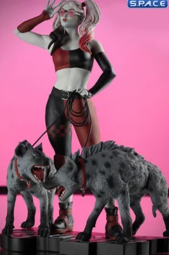Harley Quinn red, white & black Statue by Jenny Frison