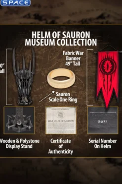 1:1 Helm of Sauron Museum Collection Life-Size Replica