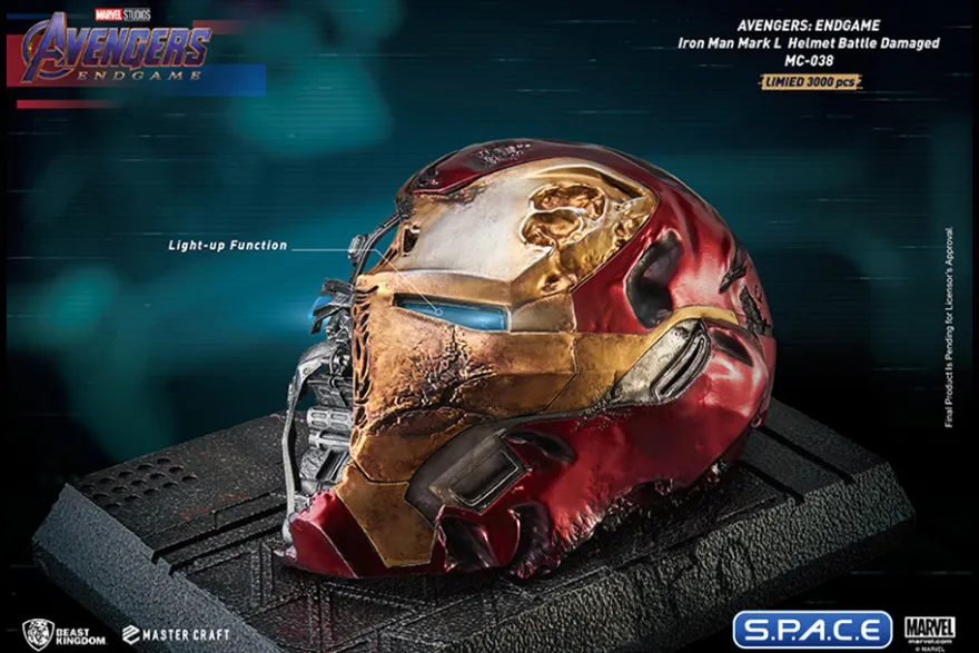 Iron Man Mark L Battle Damaged Helmet Master Craft Statue