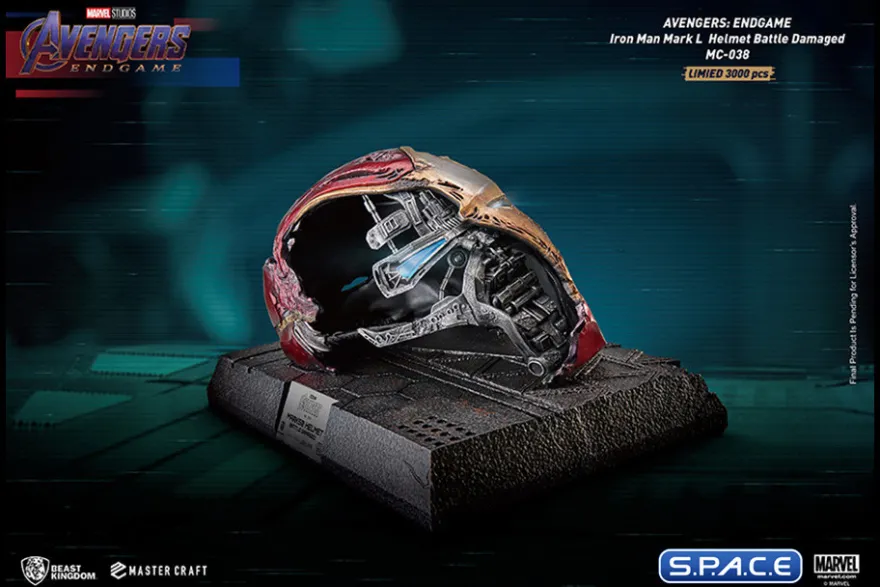 Iron Man Mark L Battle Damaged Helmet Master Craft Statue