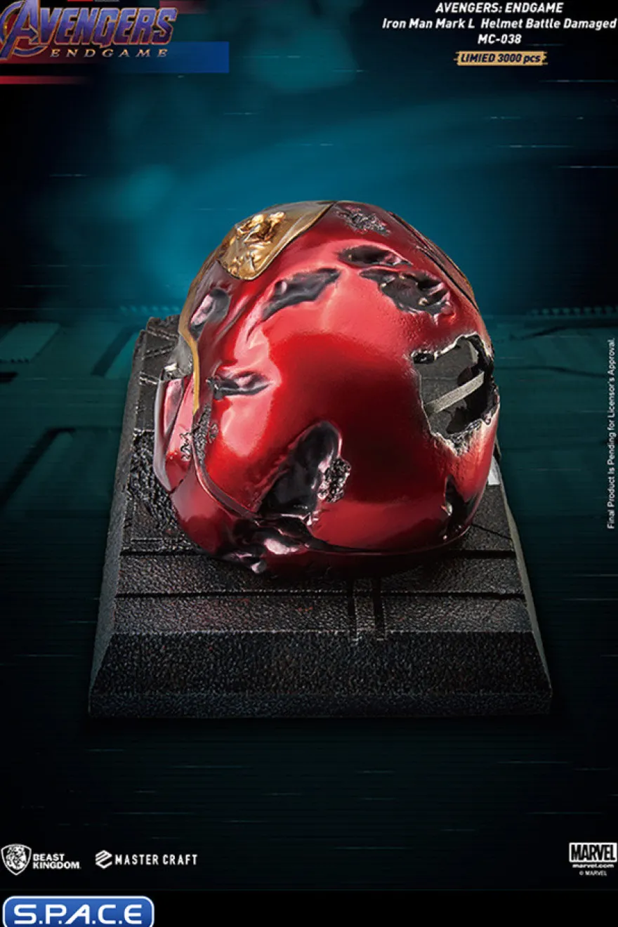 Iron Man Mark L Battle Damaged Helmet Master Craft Statue