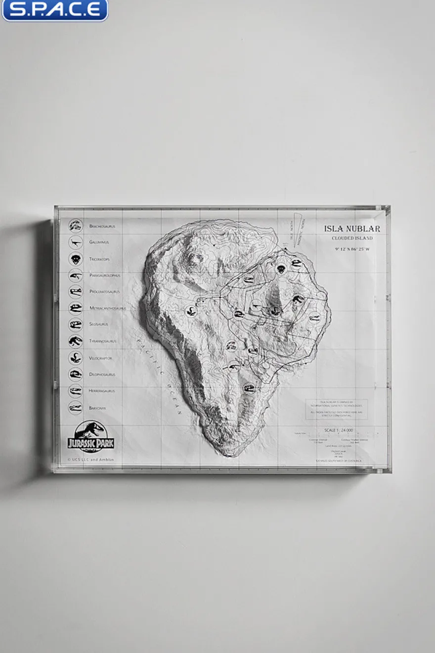 Isla Nublar Topographic 3D Map