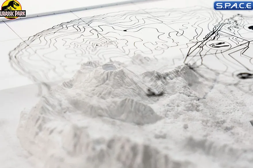 Isla Nublar Topographic 3D Map