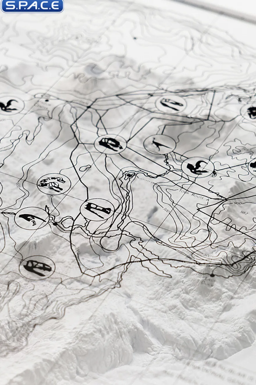 Isla Nublar Topographic 3D Map