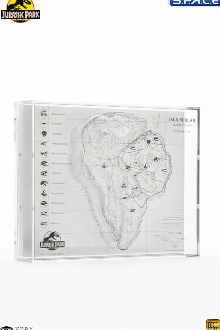Isla Nublar Topographic 3D Map