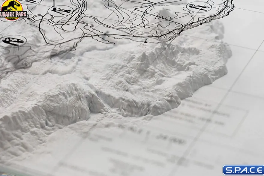 Isla Nublar Topographic 3D Map