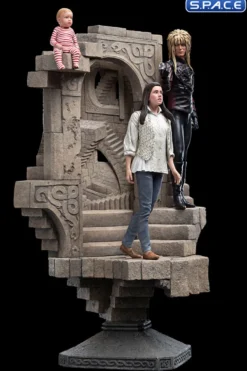 Jareth and Sarah in the Illusionary Maze Statue