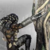 Jungle Hunter Predator Statue