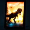 Jurassic Park framed LED Print