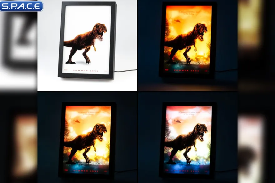 Jurassic Park framed LED Print
