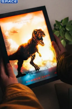 Jurassic Park framed LED Print