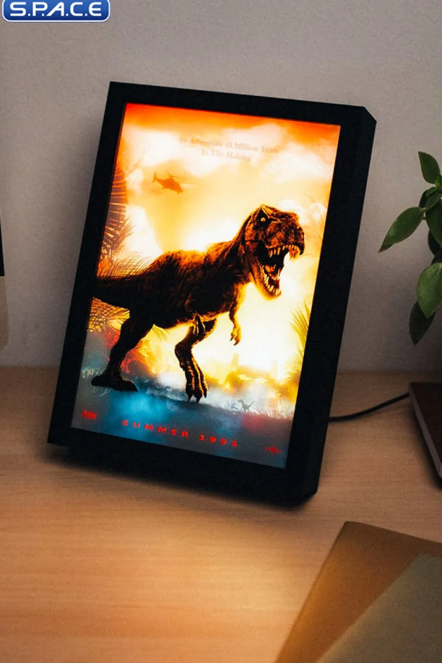 Jurassic Park framed LED Print