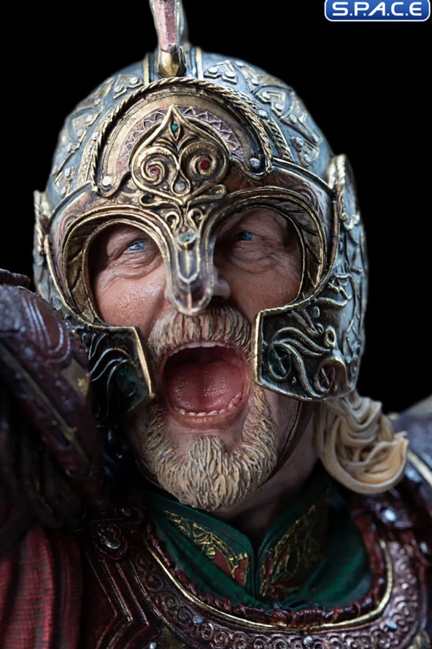 King Theoden on Snowmane Statue
