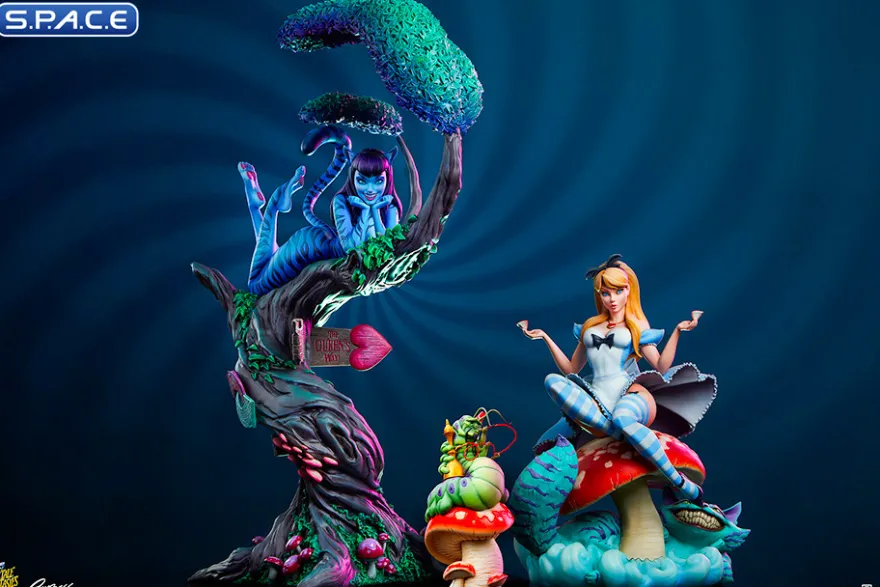 Lady Cheshire Cat Deluxe Statue