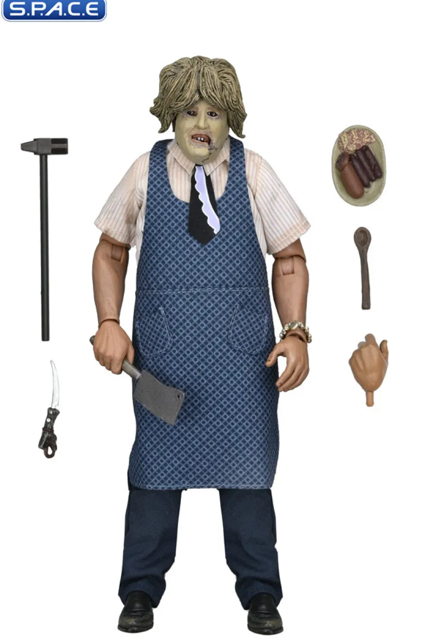 Leatherface with Old Lady Mask Figural Doll