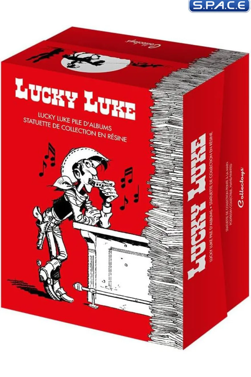 Lucky Luke & Rantanplan Pile of Comics Statue