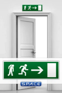 Notausgangsschild »Zombie Version 1«