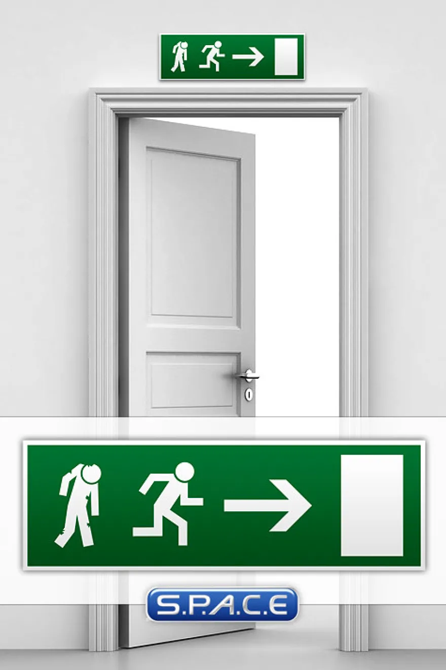 Notausgangsschild »Zombie Version 1«