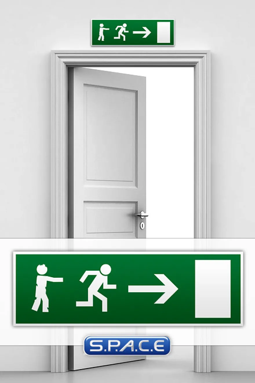Notausgangsschild »Zombie Version 2«