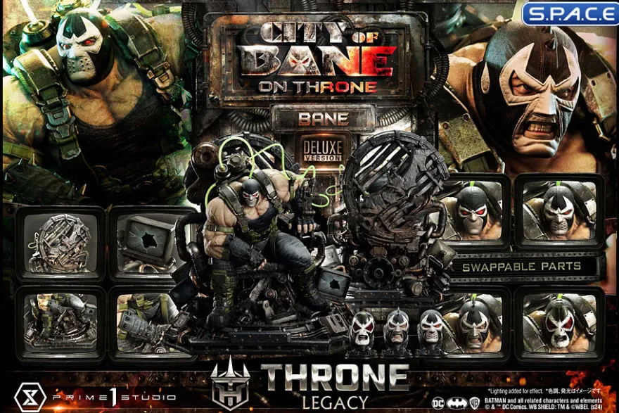 1/4 Scale Bane on Throne from Batman: City of Bane Deluxe Throne Legacy Statue