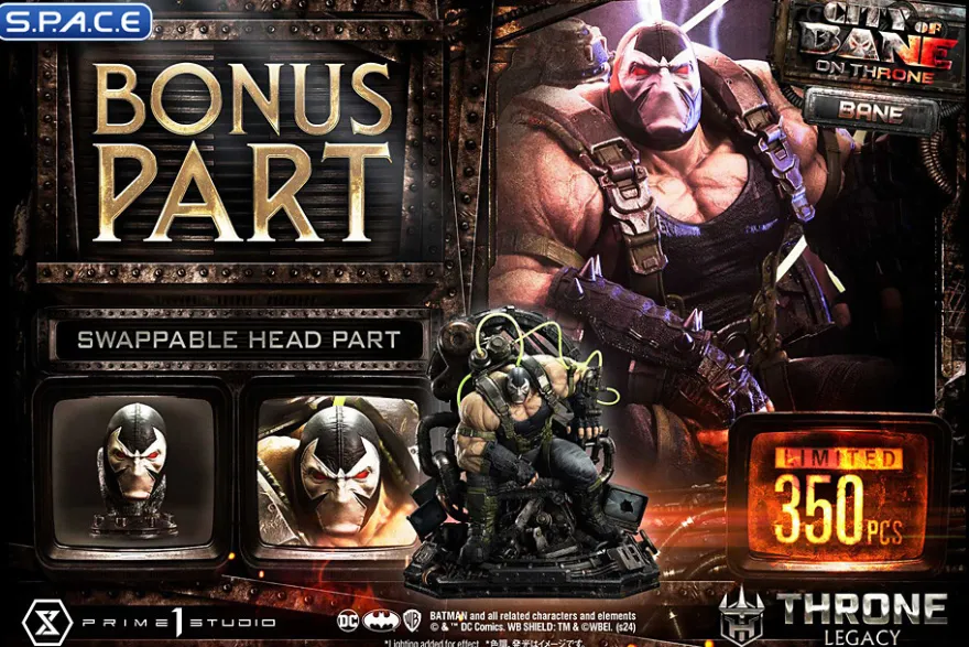 1/4 Scale Bane on Throne from Batman: City of Bane Deluxe Throne Legacy Statue